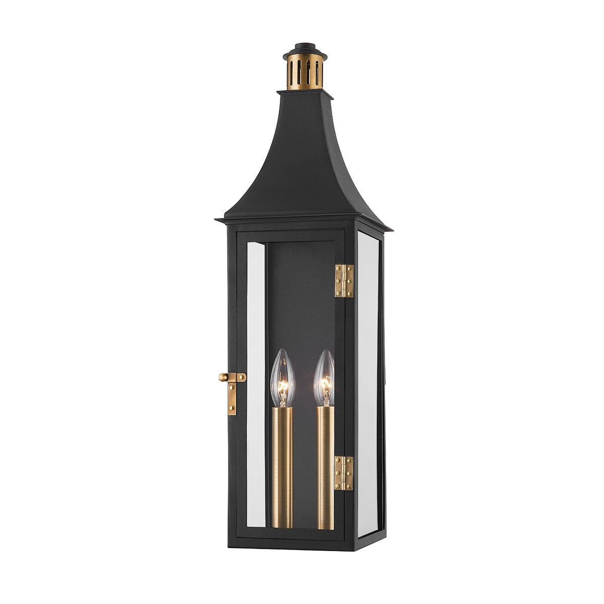 Weston Outdoor Wall Sconce in Patina Brass