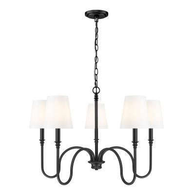 Jisele Matte Black Chandelier