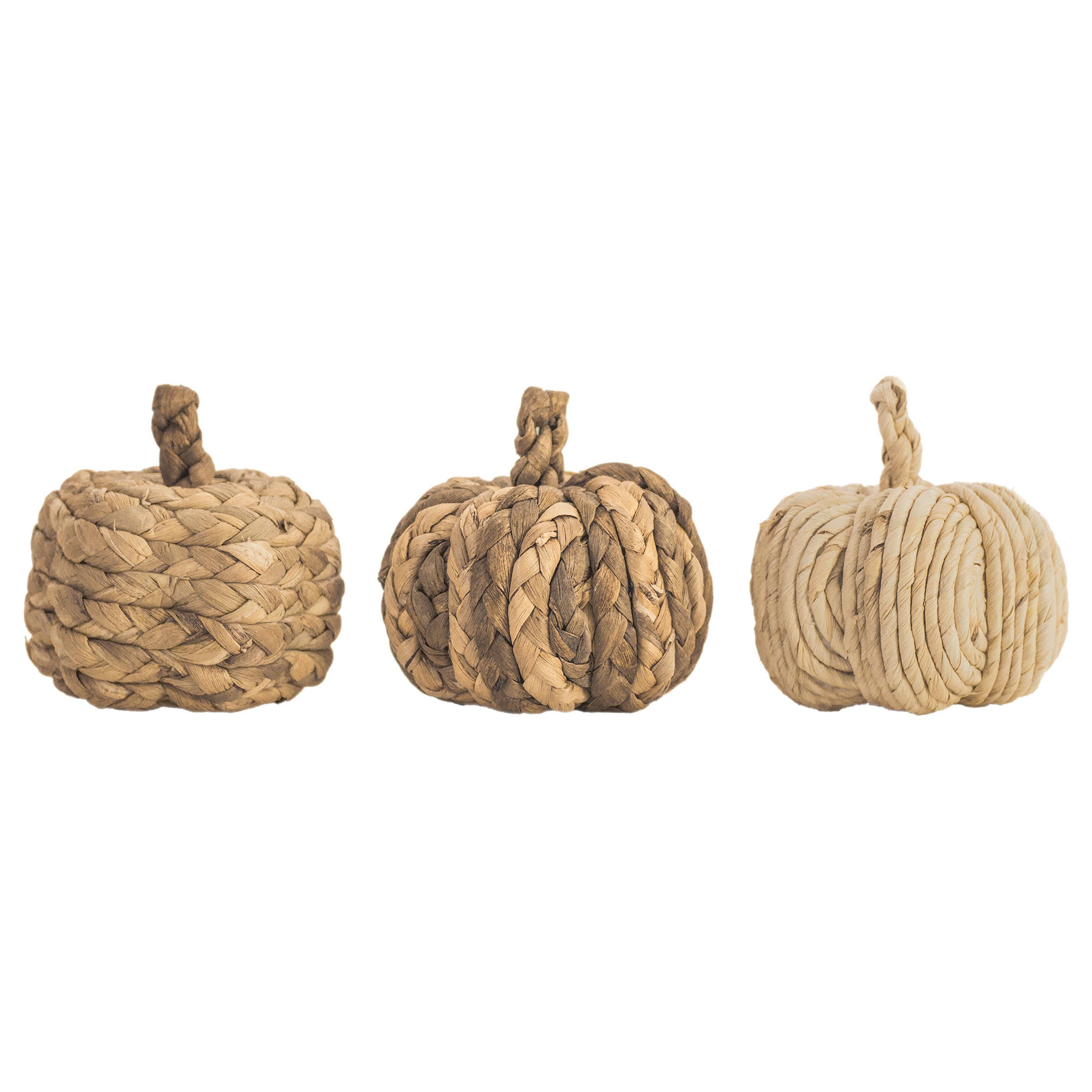 Natural Woven Pumpkin Box Set Fall Autumn