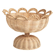 Scallop Woven Pedestal Basket