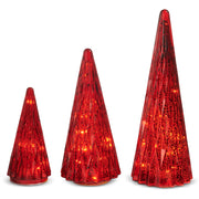Berry Glass Lighted Trees