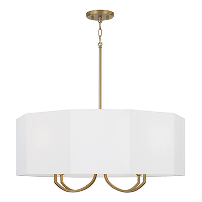 Adrian Aged Brass 4 Light Octagon Chandelier
