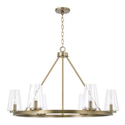Aaron Aged Brass 6 Light Chandelier
