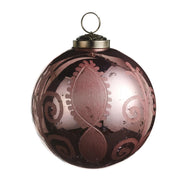 4" Distressed Blush Patterned Ornament
