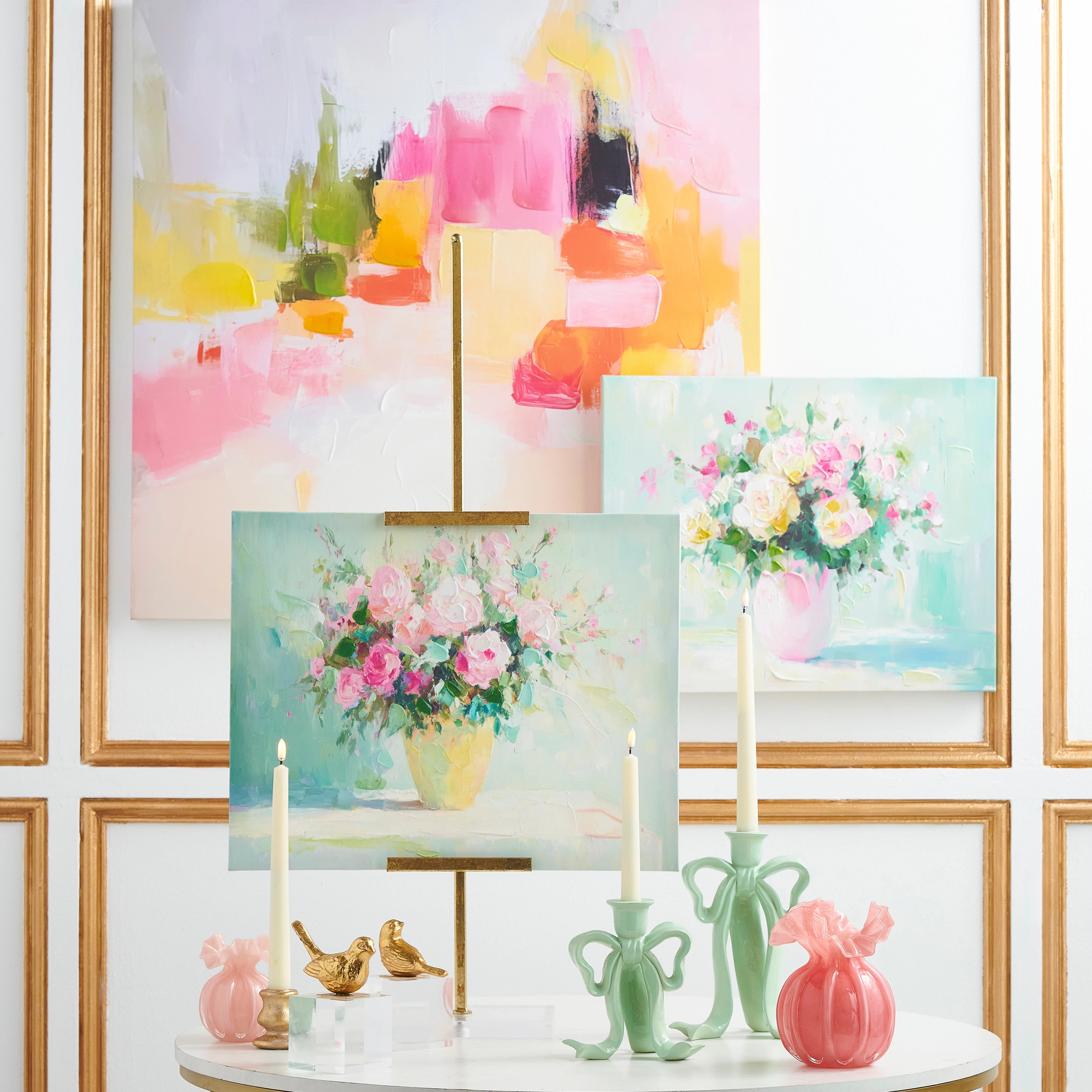 4.25" Pale Pink Ruffle Vase