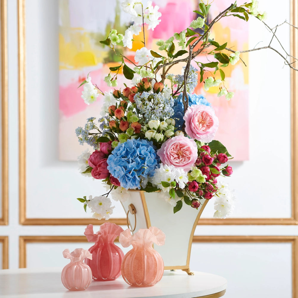 6.5" Salmon Ruffle Vase