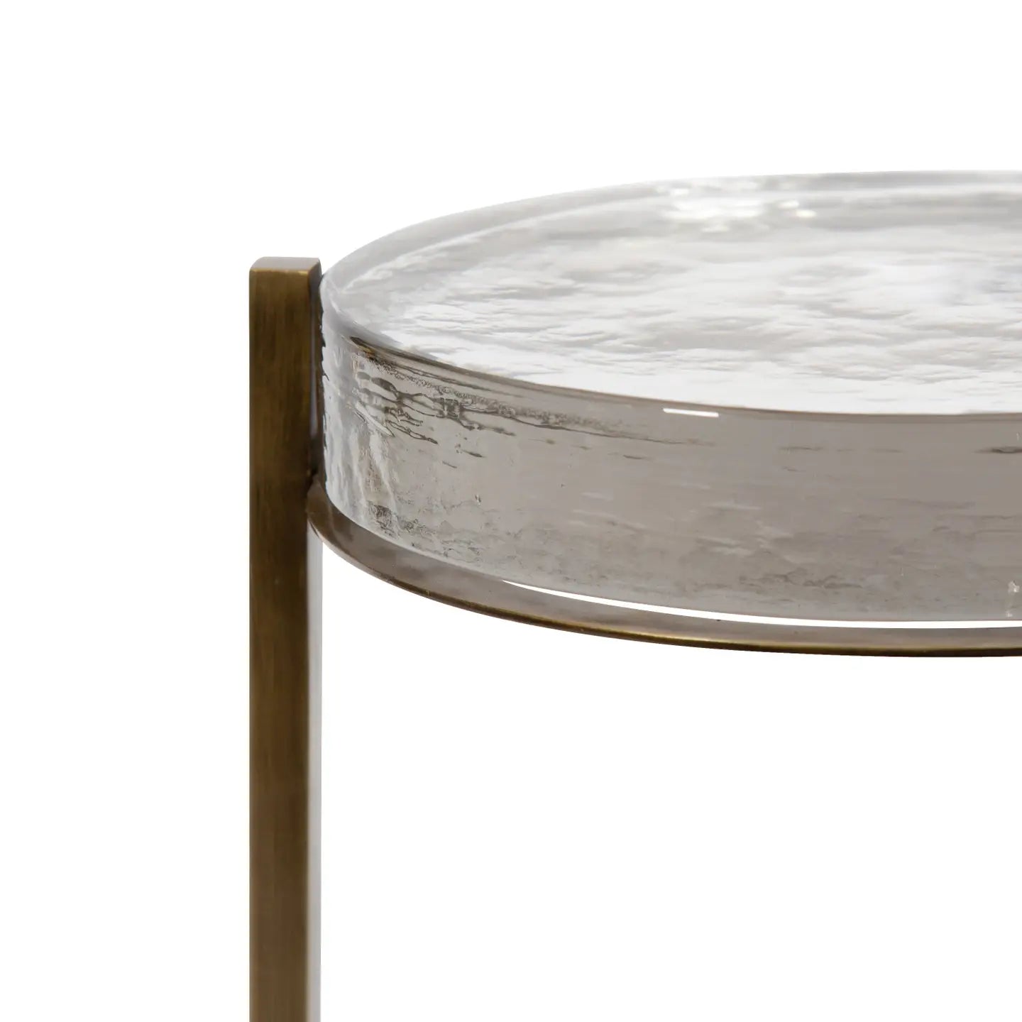 Aguilar Glass and Metal Drink Table