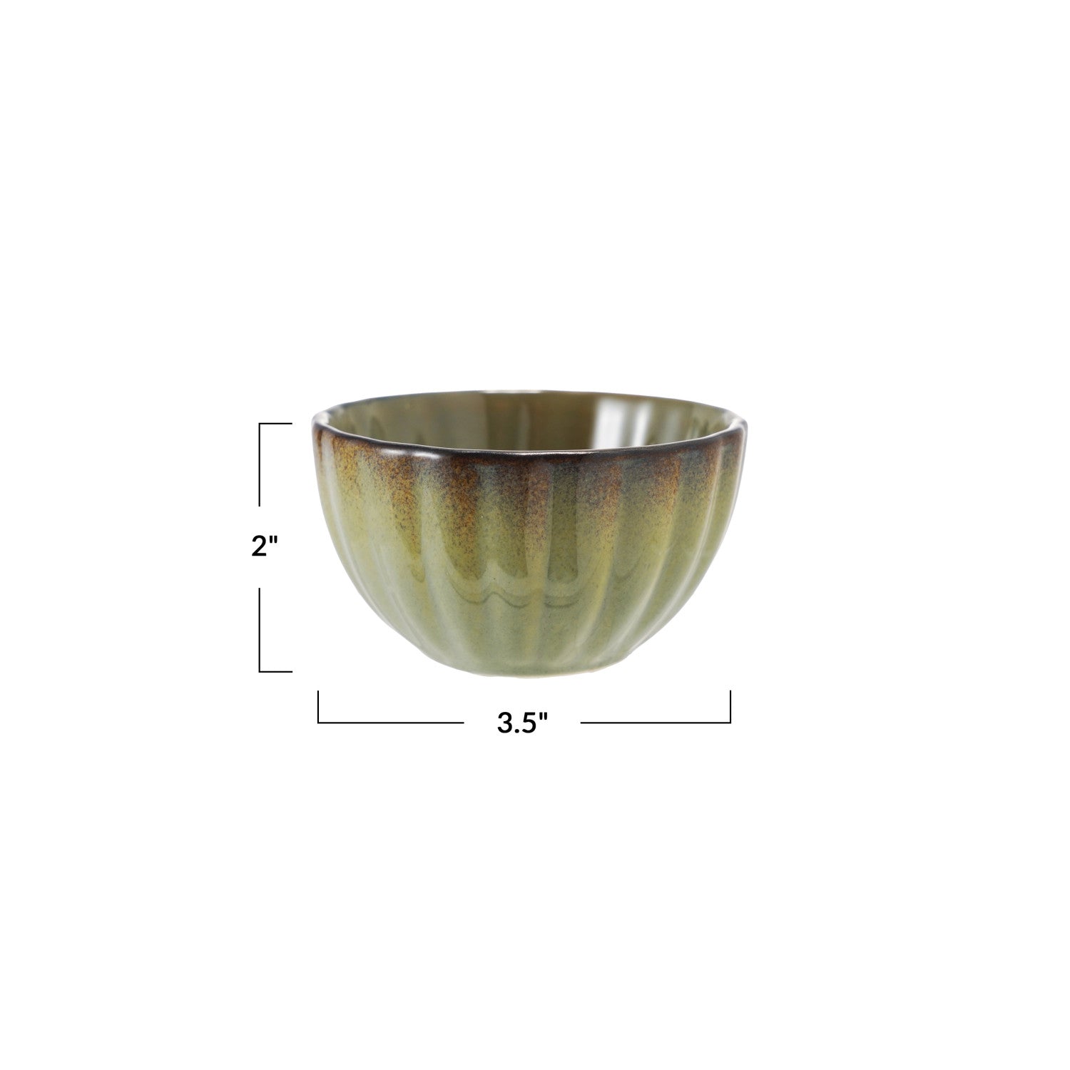 Sage Green Small Fluted Bowl