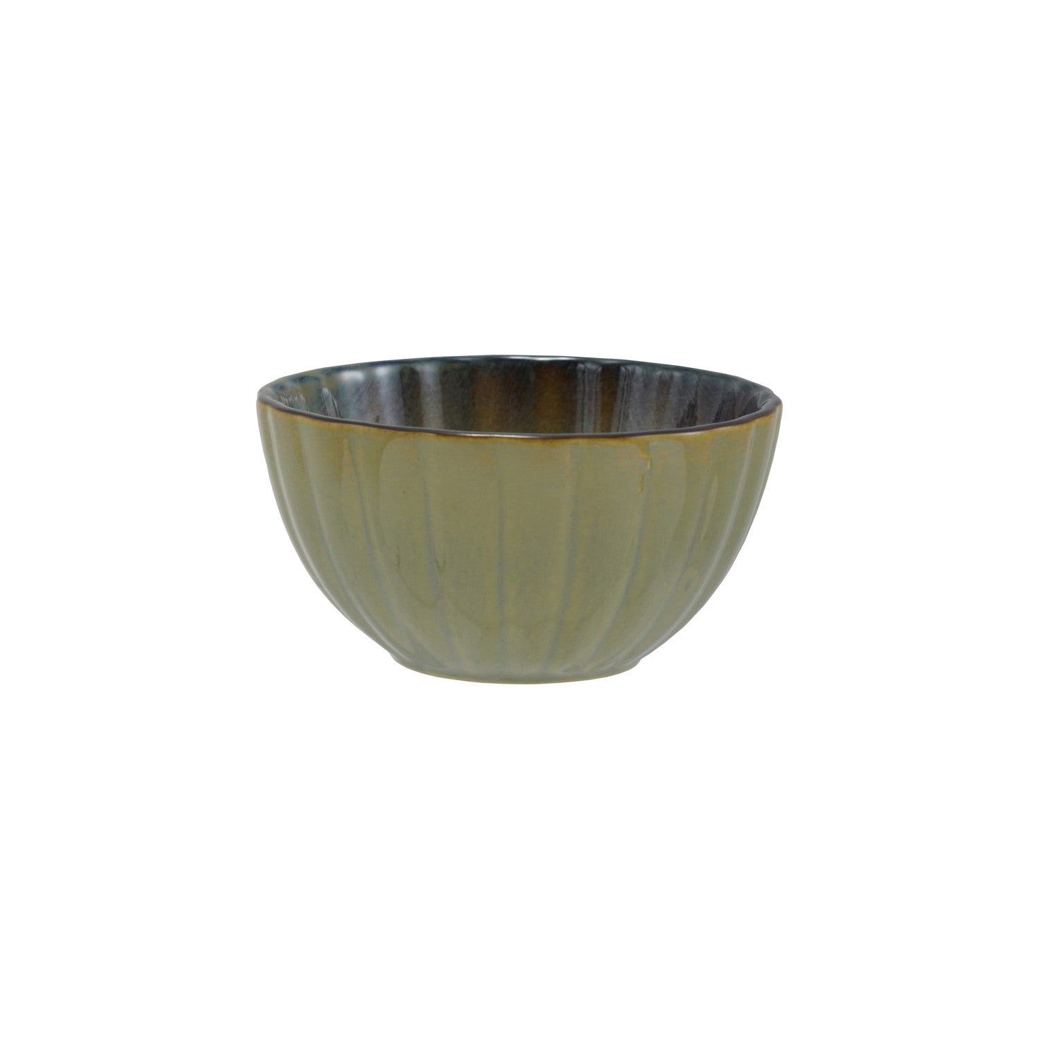 Sage Green Medium Fluted Bowl