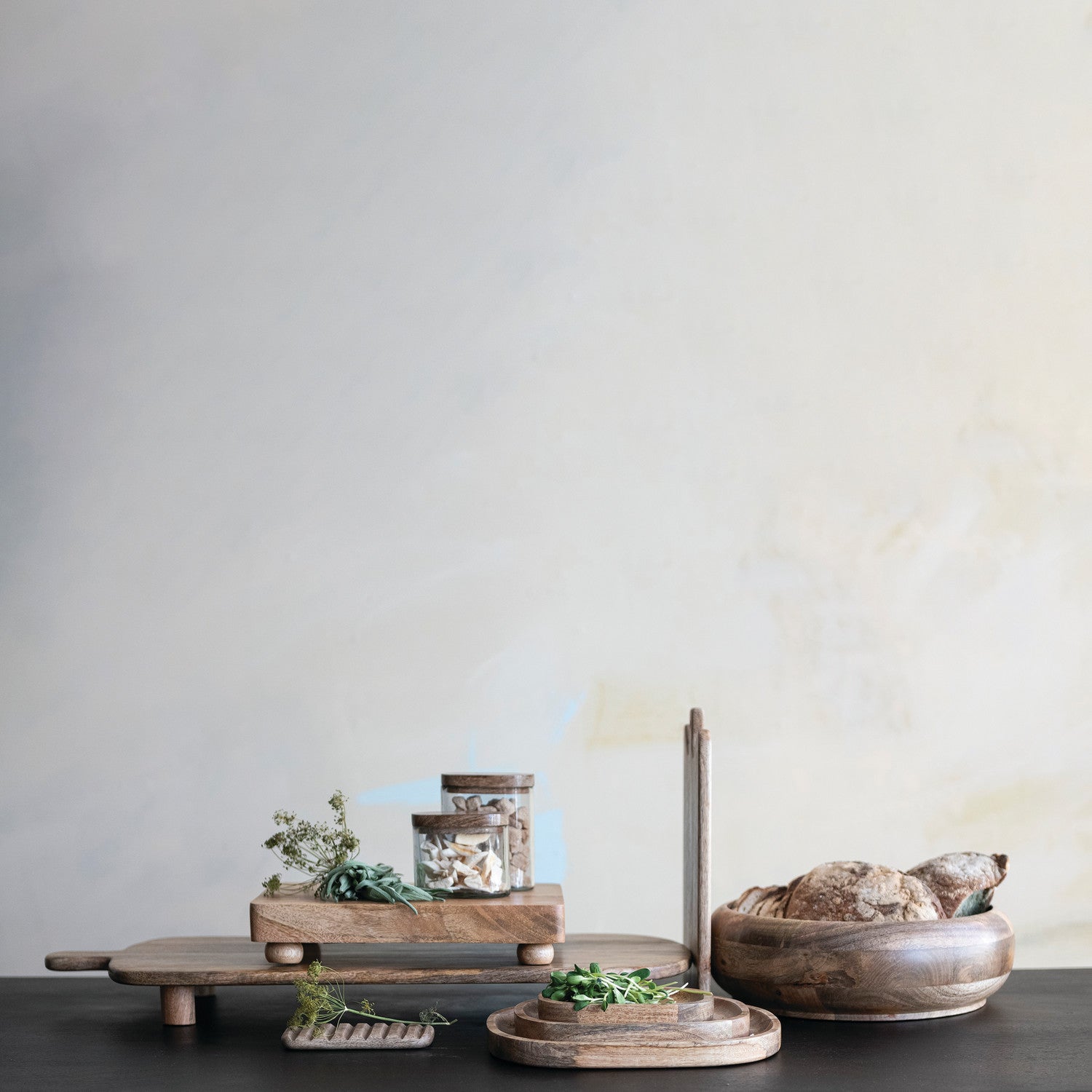 Mango Wood Footed Cheese/Serving Board