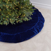 Navy Plush Velvet 60" Tree Skirt
