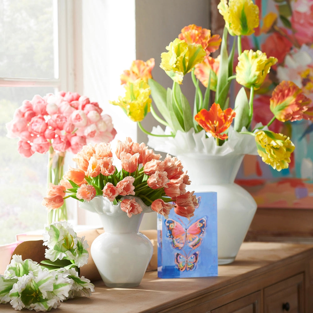 12.5" Real Touch Orange Parrot Tulip Bundle