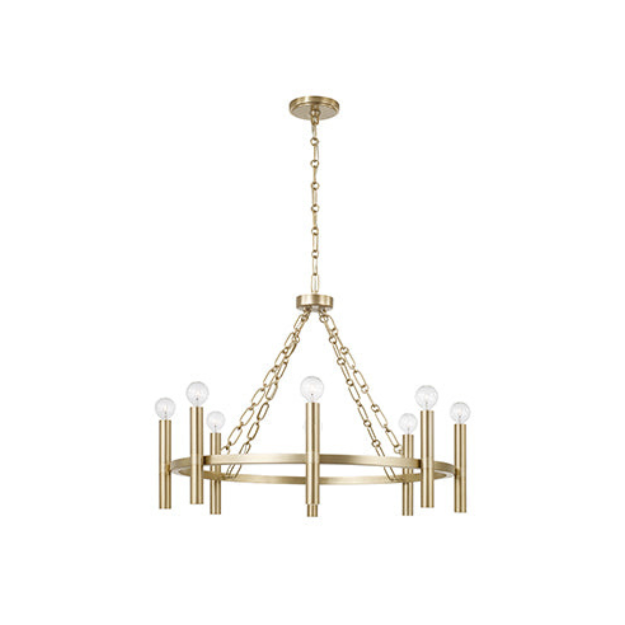 Matte Brass Winton 8 Light Chandelier
