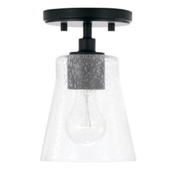 Jackie Matte Black Semi-Flush Mount / Pendant