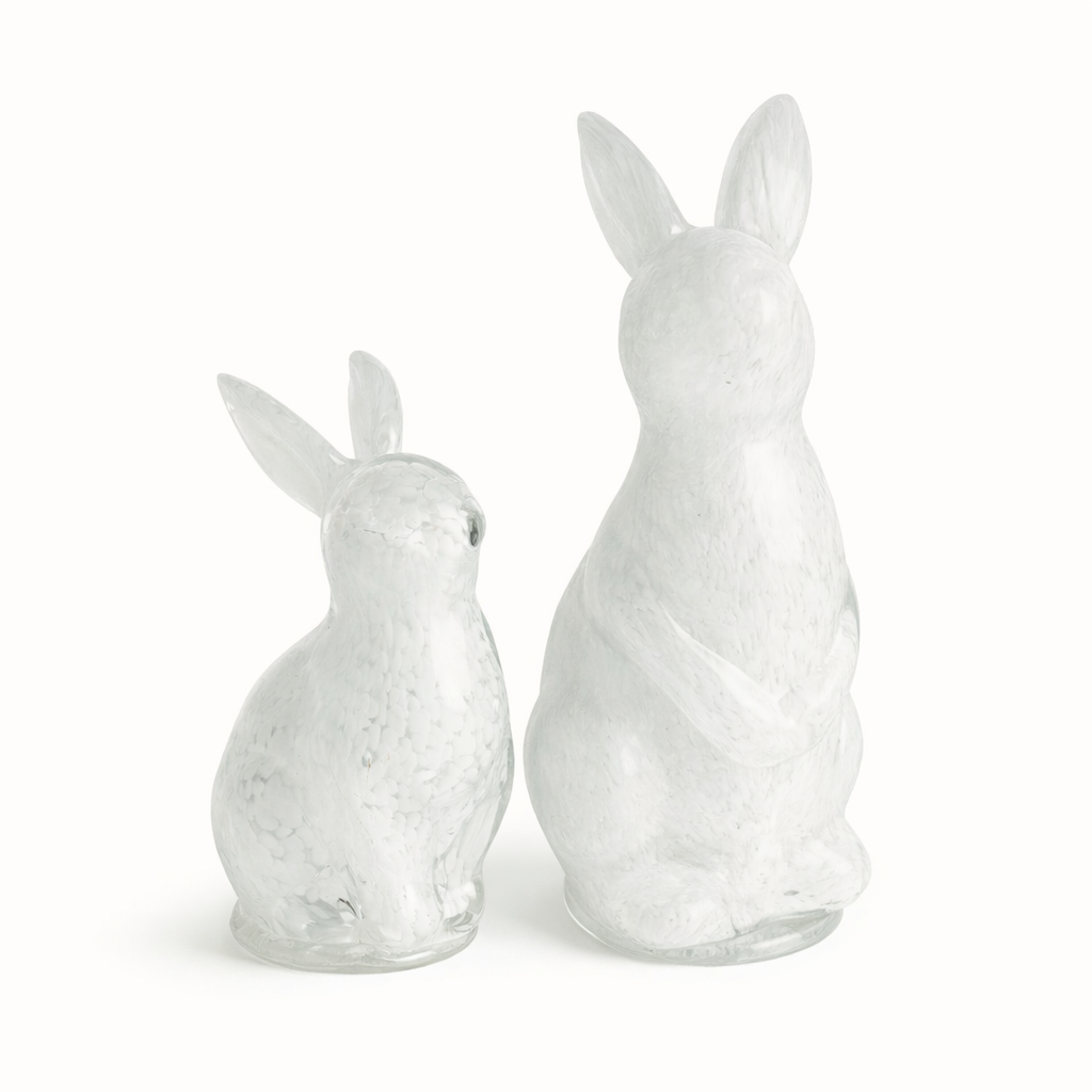 Glass Bunnies-Set of 2