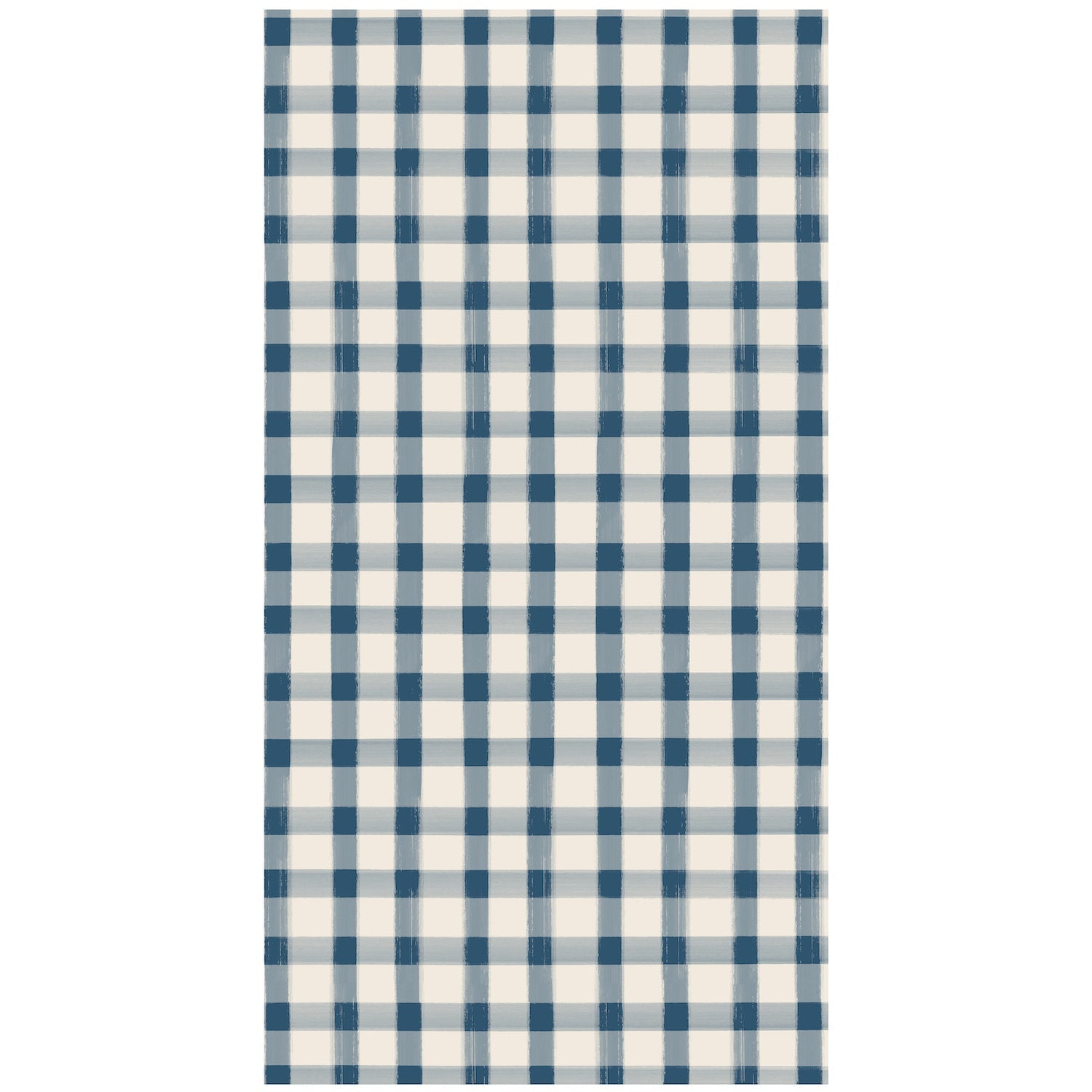 Navy Painted Check Guest Napkins