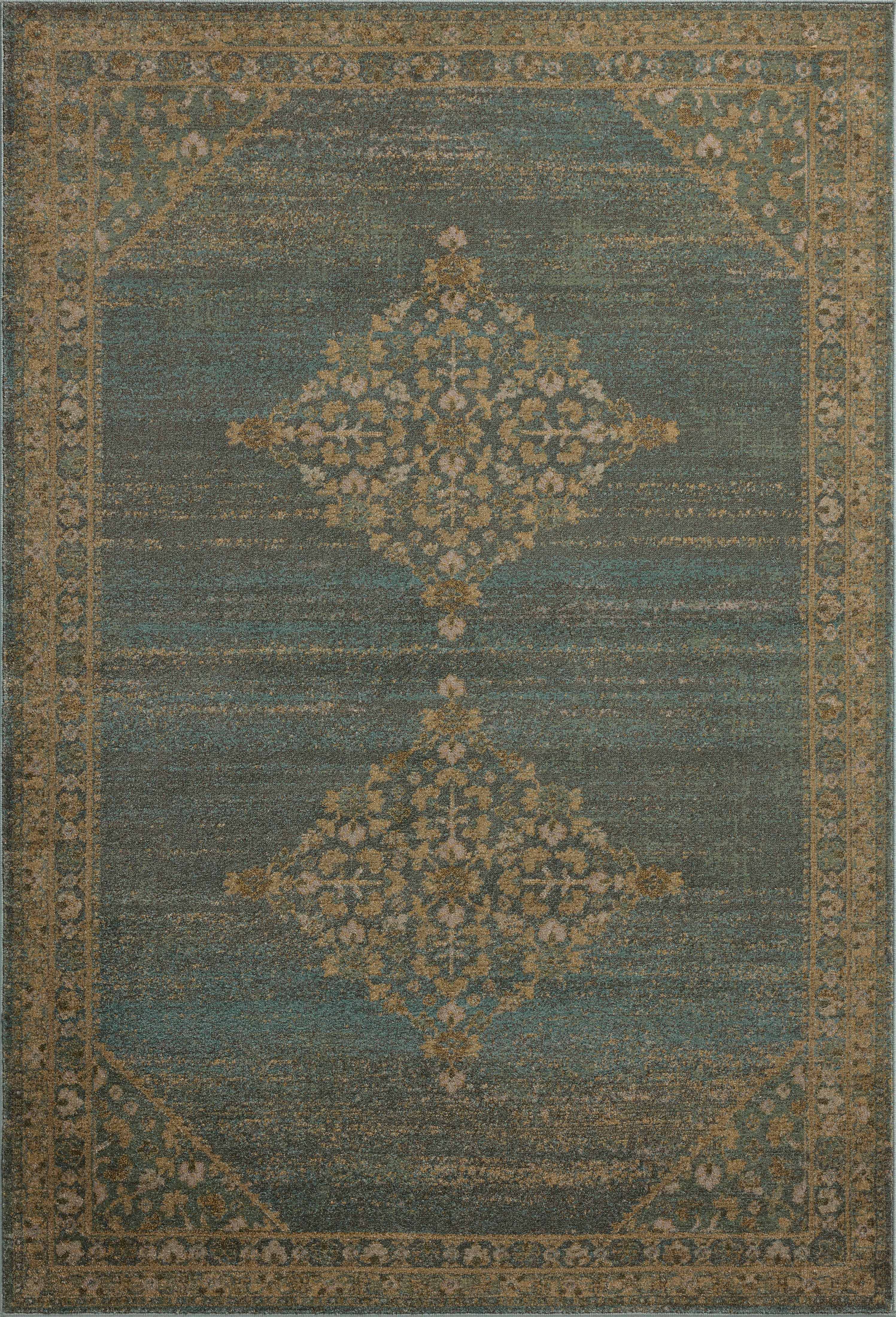 Mona Aqua/Wheat Rug
