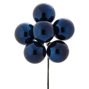 Navy Shiny Ornament Bundle Stem