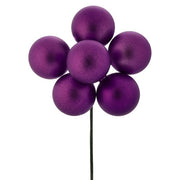 Purple Matte Ornament Bundle Stem