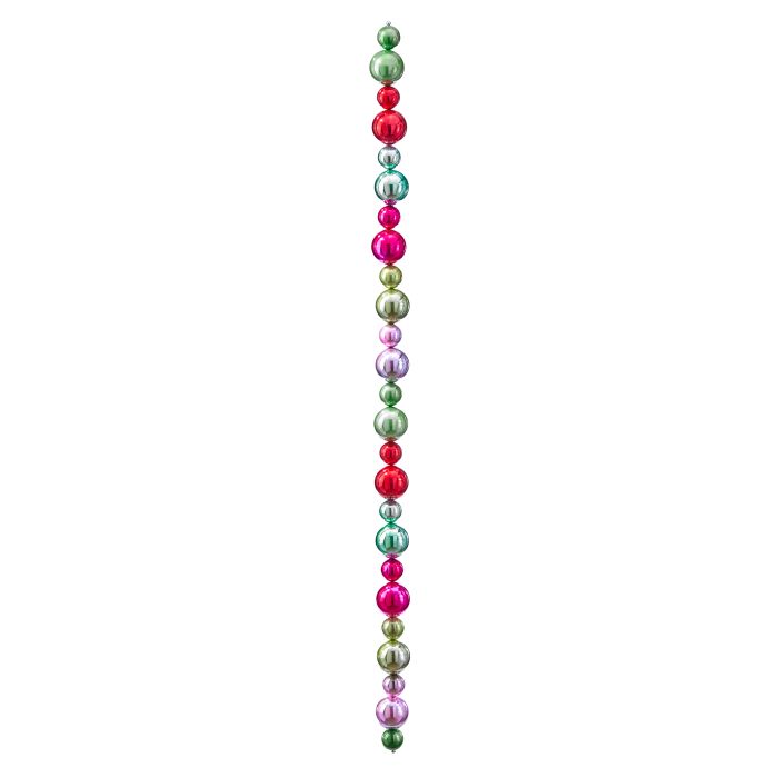 48" Retro Holiday Multicolor Ball Garland