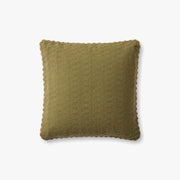 Hand-Woven Green Two-toned Pillow