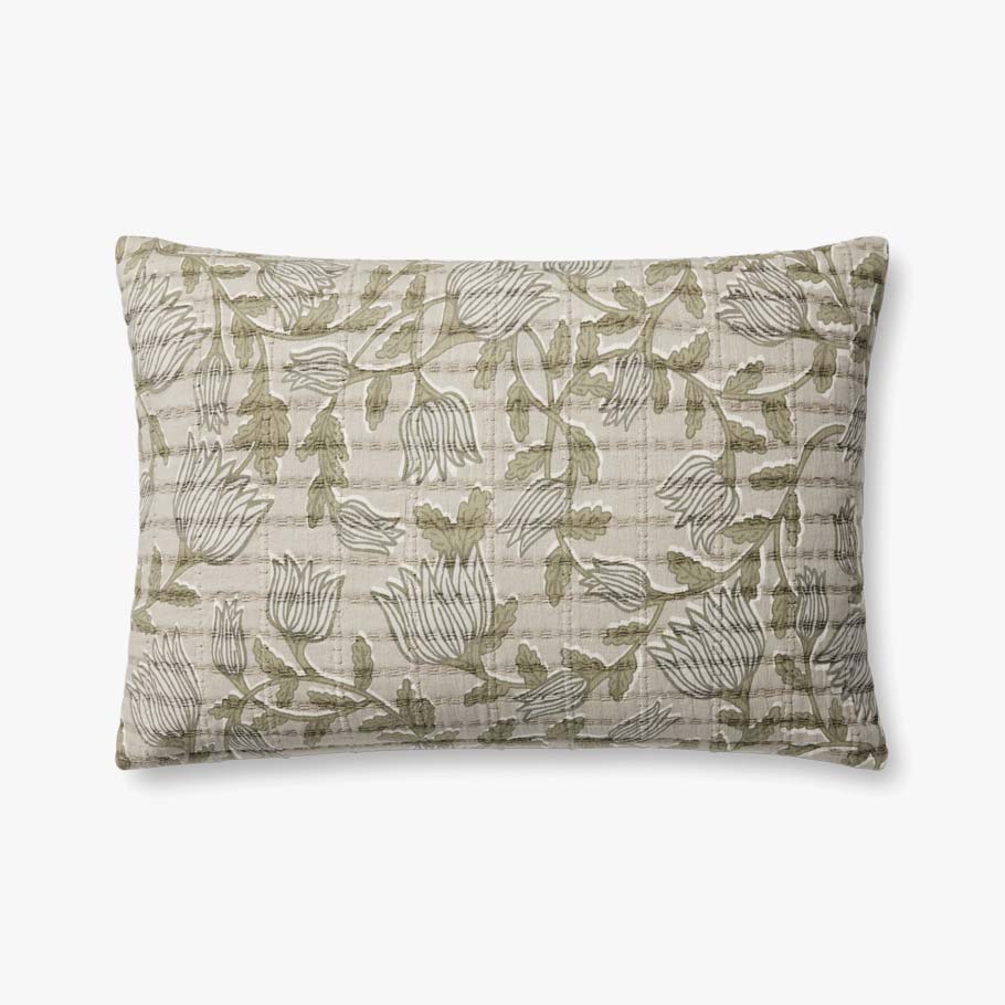 JS Natural Sage Lumbar Pillow
