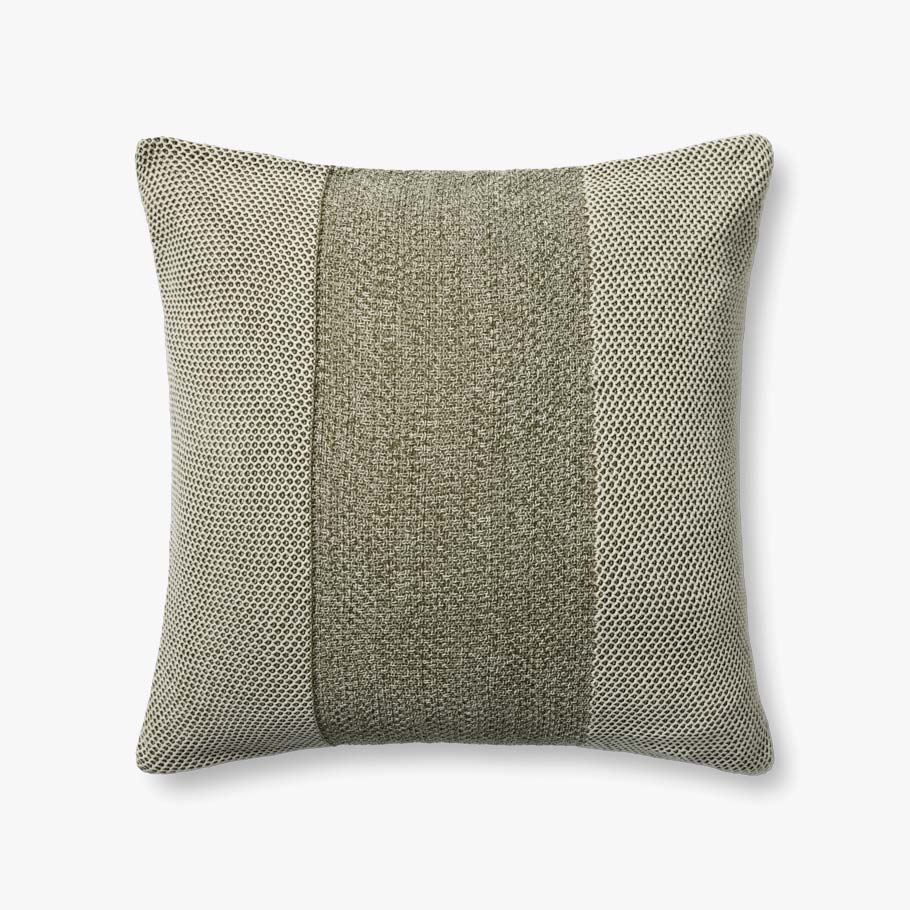 Olive Ivory Stripe Pillow