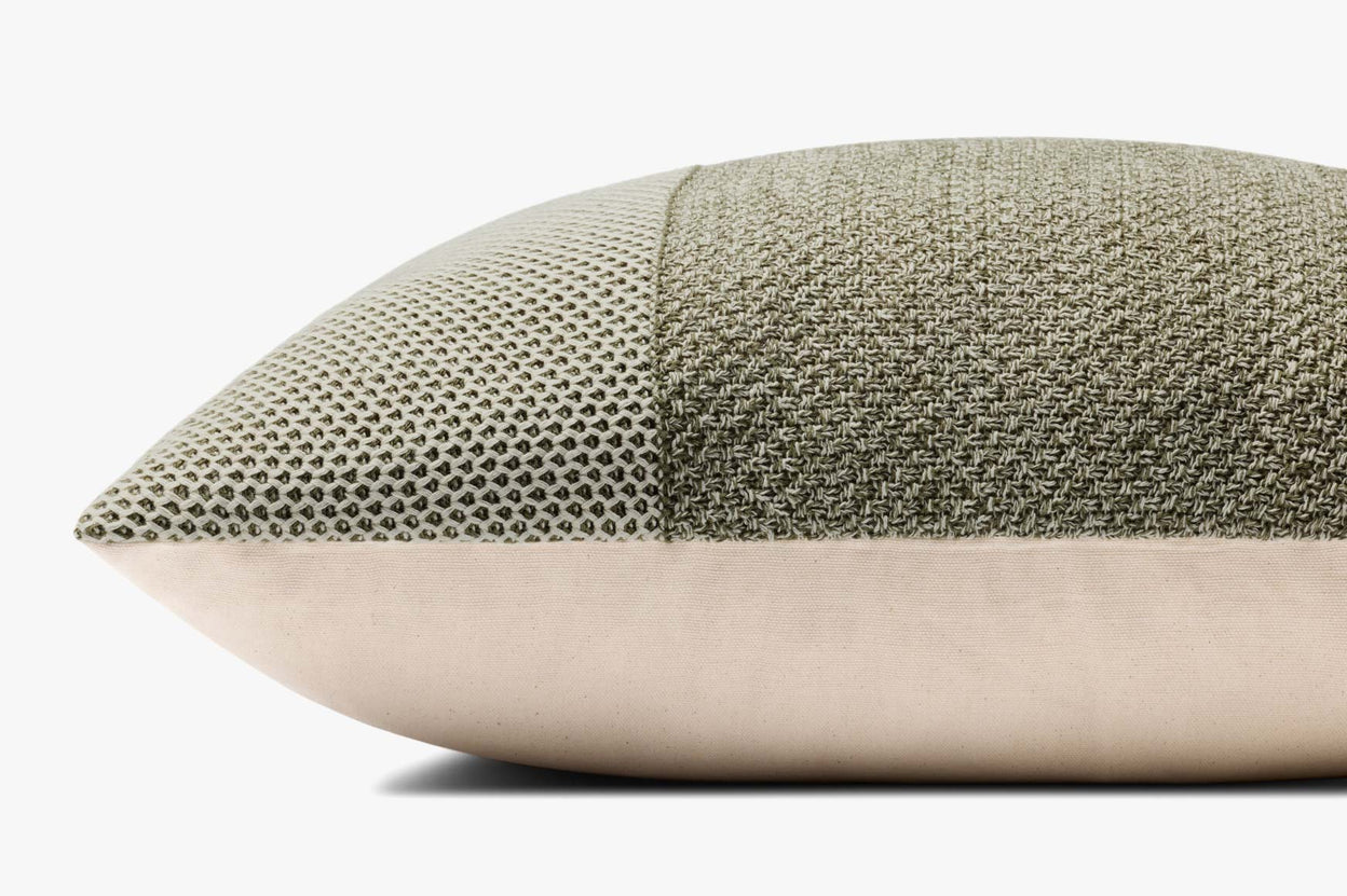 Olive Ivory Stripe Pillow