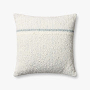 Ivory Blue Stripe Pillow