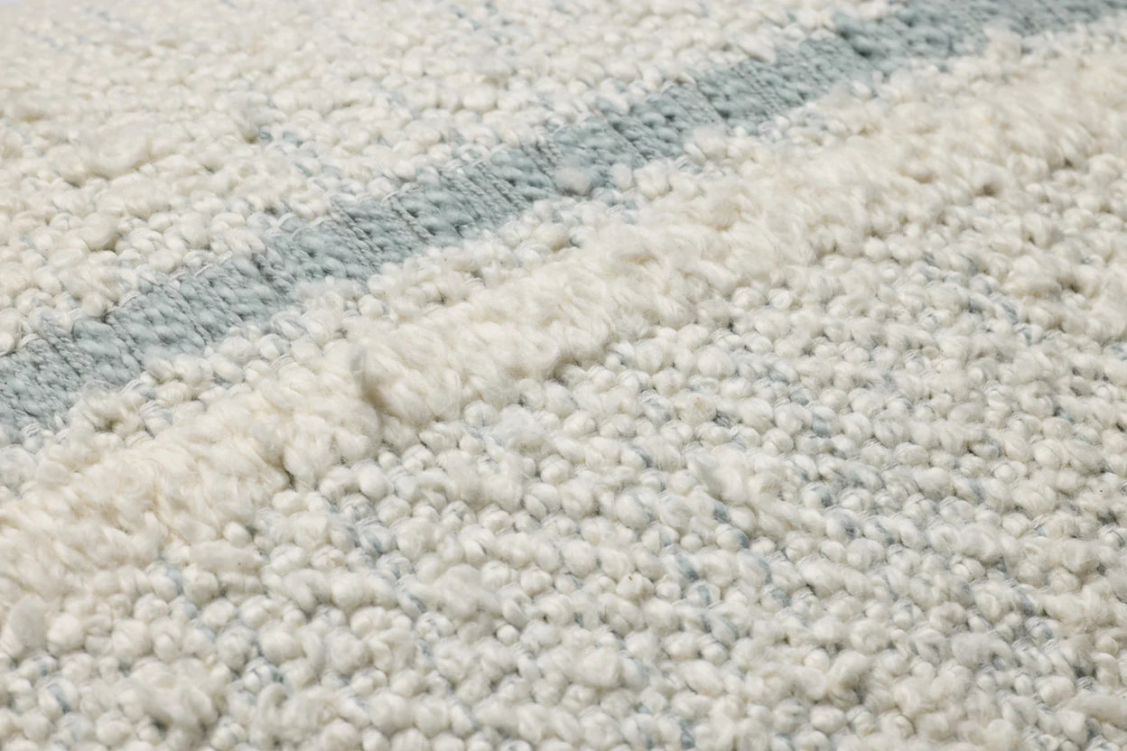 Ivory Blue Stripe Pillow