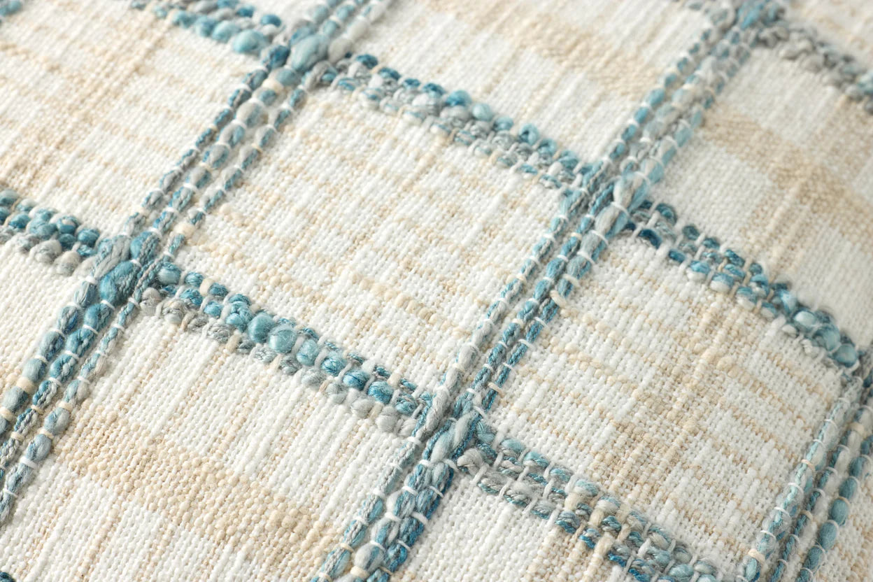 Norman Ivory Blue Pillow