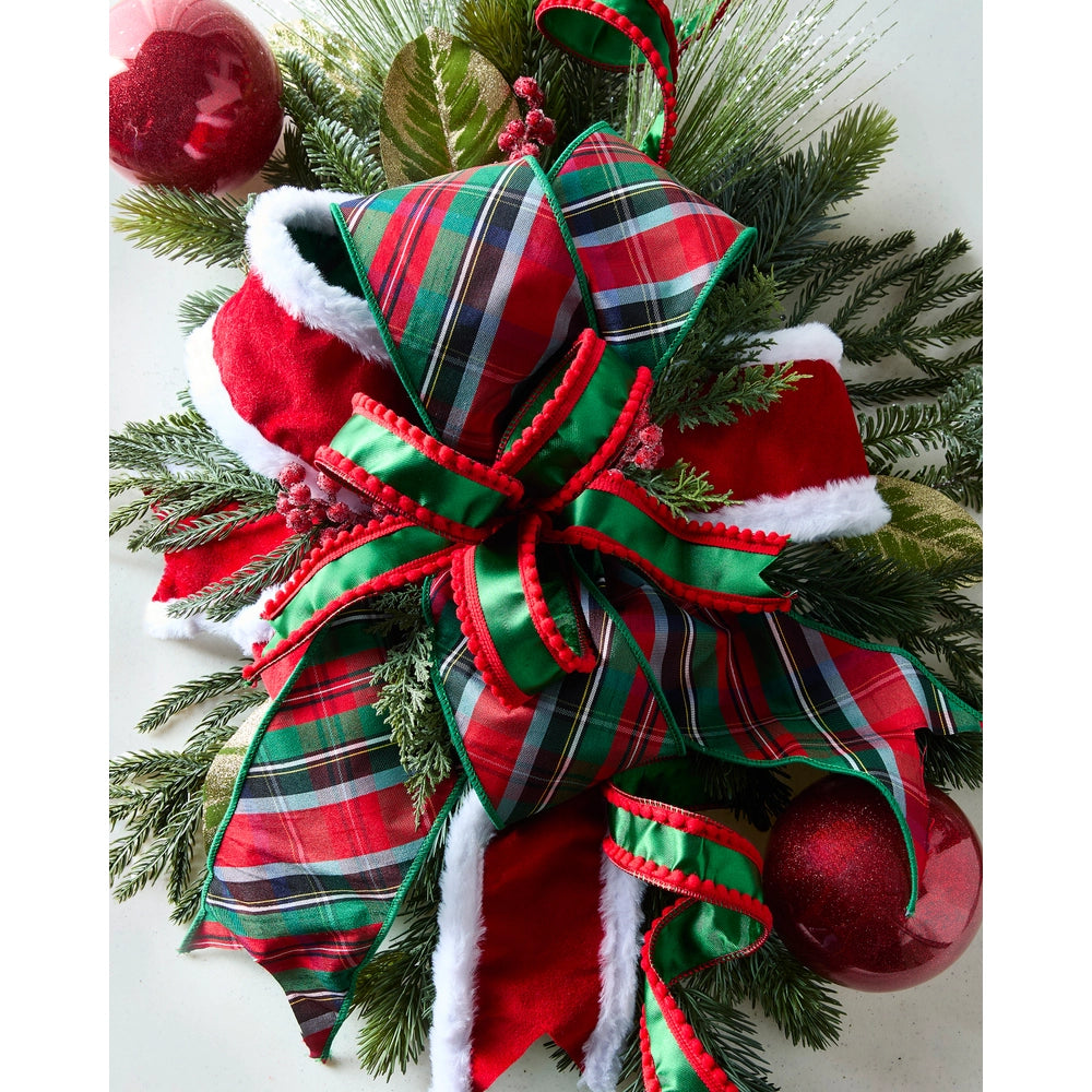 4" Tartan Plaid Wired Ribbon