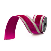 Hot Pink Pleated Boarders 2.5" Ribbon