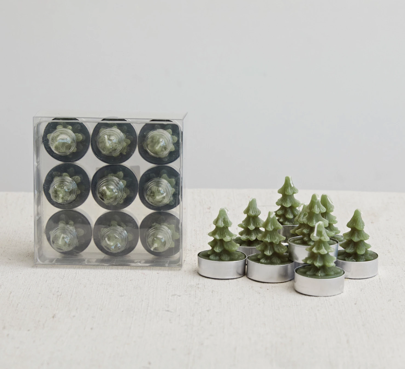 Christmas Tree Tea Light Set