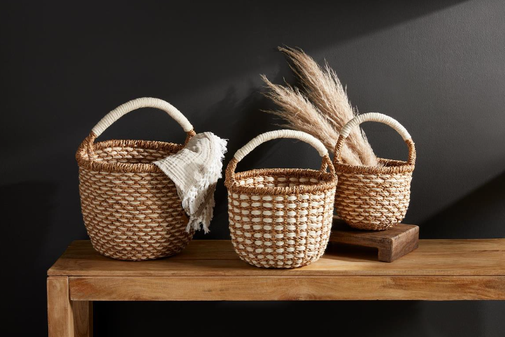 Woven Basket with Handle