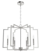 Zoe Brushed Nickel 6 Light Chandelier