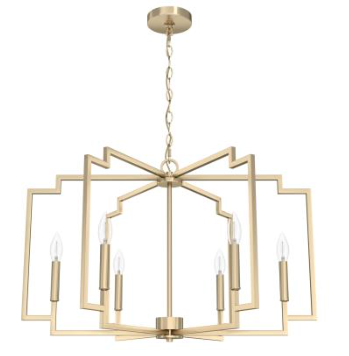 Zoe Alturas Gold 6 Light Chandelier