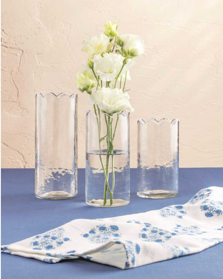 Glass Scallop Bud Vase