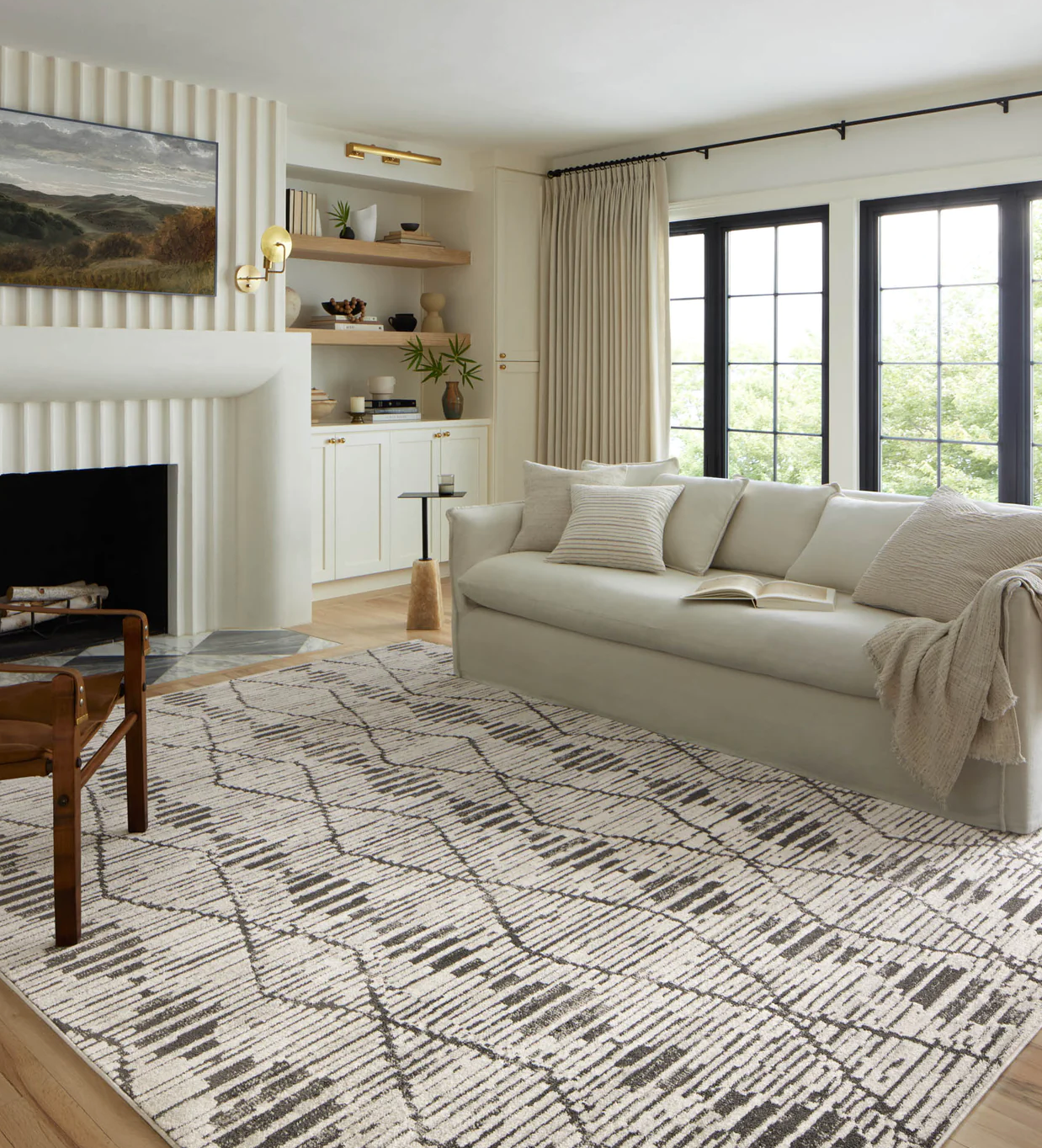 Kamala Charcoal/Dove Rug