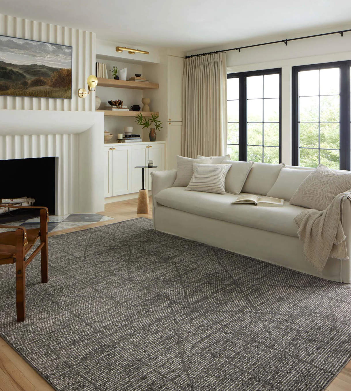 Kamala Charcoal/Ivory Rug
