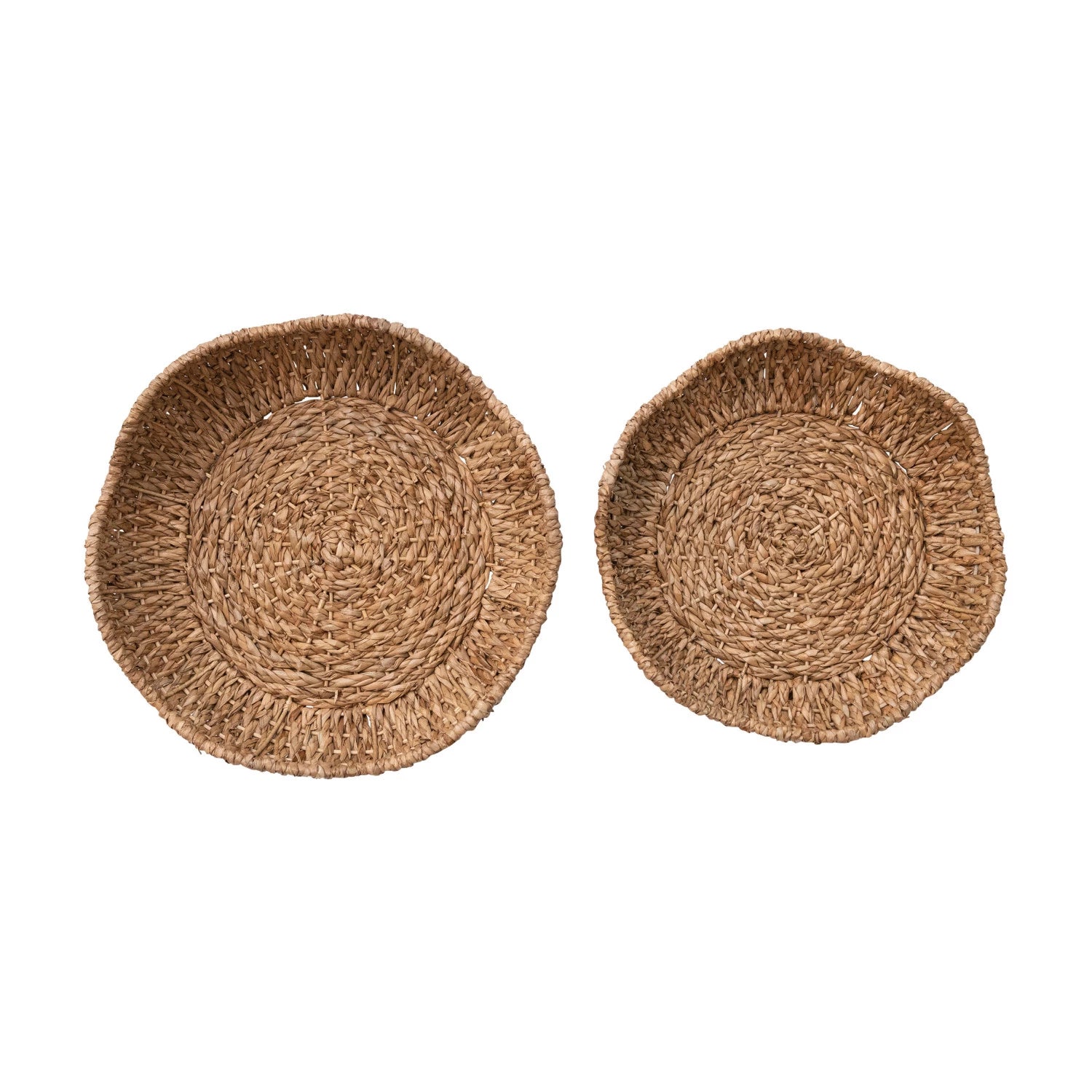 Scalloped Round Hand-Woven Bankuan Tray