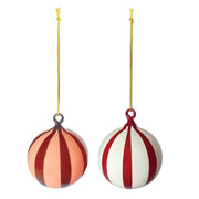 Glass Striped Ornament