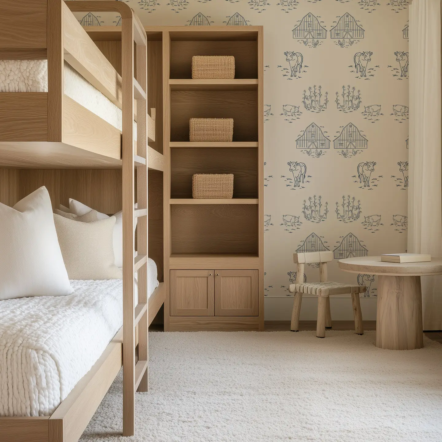 Barnyard Toile - Blueberry