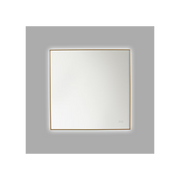 Cadre Satin Brass Square Illuminated Mirror