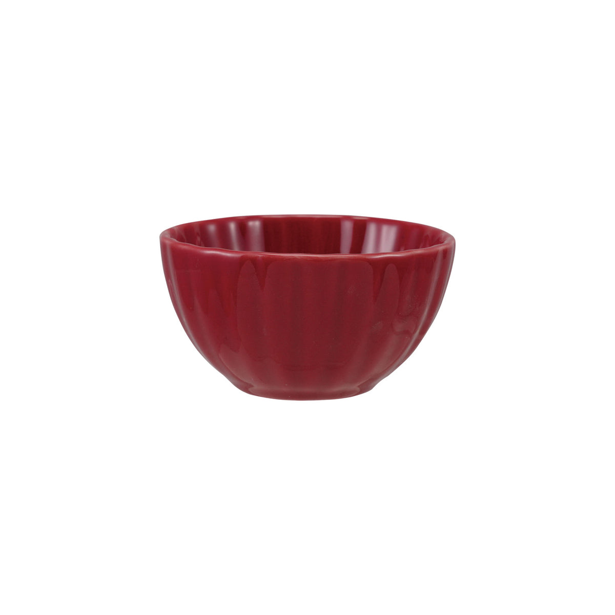 Red Medium Fluted Bowl