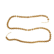72"L Handmade Embossed Gold Metal Ball Garland