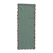 Double Sided Scalloped Gingham Runner