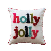 16" Square "Holly Jolly" Pillow