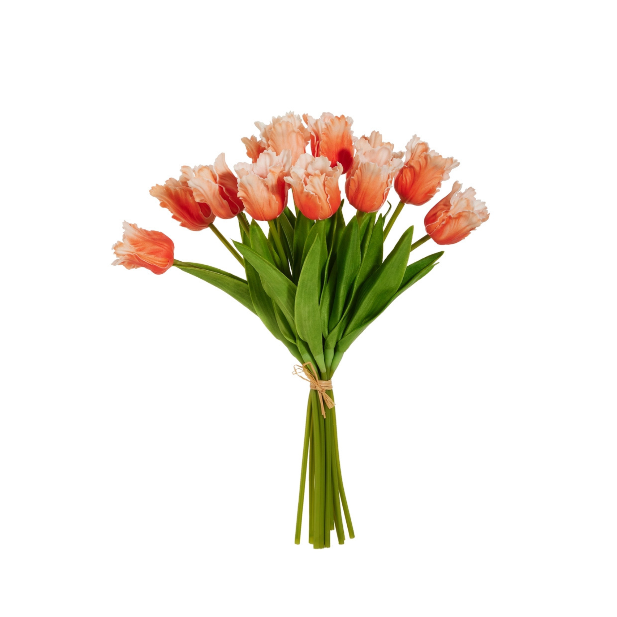 12.5" Real Touch Orange Parrot Tulip Bundle