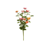 21.5" Pink And Coral Poppy Bush